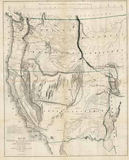 19-Southwest, Rocky Mountains and California Map By John Charles Fremont / Charles Preuss