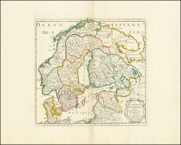 69-Scandinavia Map By Nicolas Sanson