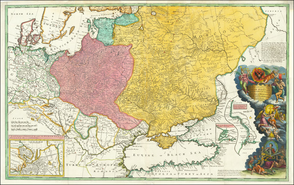 94-Poland, Russia, Ukraine and Baltic Countries Map By Herman Moll