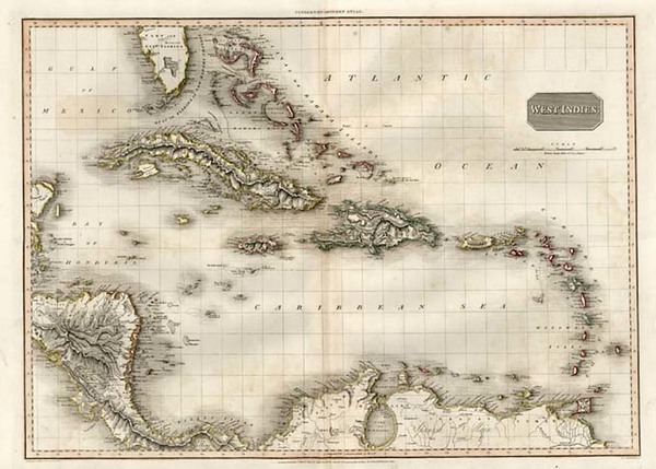 78-Southeast, Caribbean and Central America Map By John Pinkerton