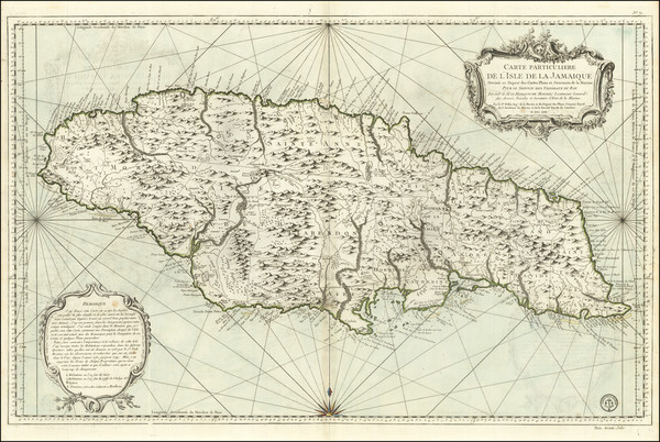 64-Jamaica Map By Depot de la Marine