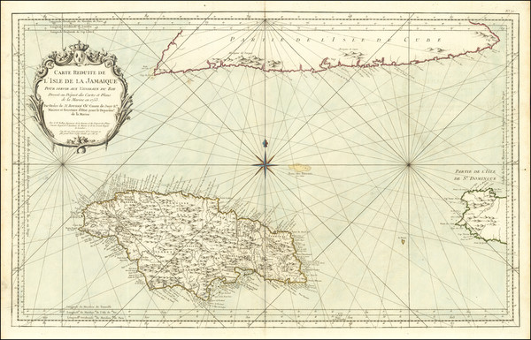 47-Cuba and Jamaica Map By Depot de la Marine