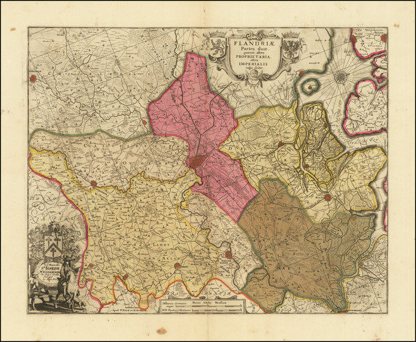 34-Belgium Map By Moses Pitt / Valk & Schenk