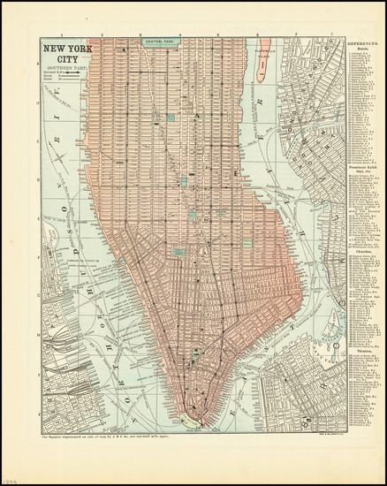 91-New York City Map By People's Publishing Co.