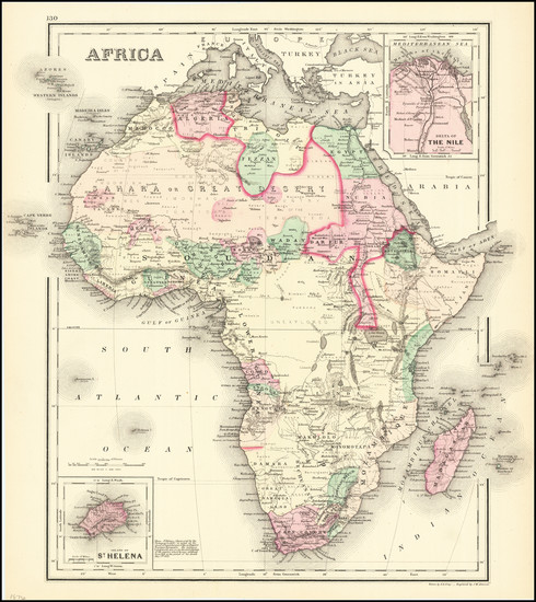 44-Africa Map By O.W. Gray
