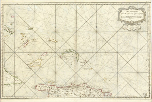 29-Hispaniola, Bahamas and Other Islands Map By Depot de la Marine