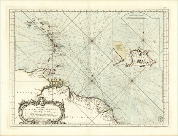 89-Virgin Islands, Other Islands, Guianas & Suriname and Venezuela Map By Jacques Nicolas Bell