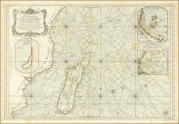 82-East Africa and African Islands, including Madagascar Map By Jacques Nicolas Bellin
