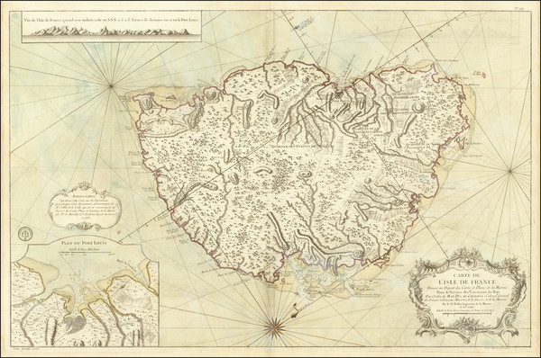 56-Indian Ocean and African Islands, including Madagascar Map By Jacques Nicolas Bellin