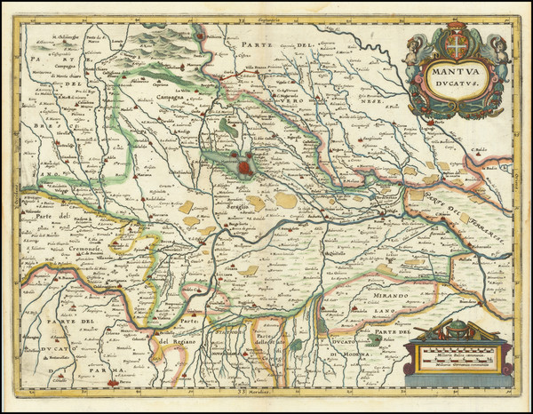 32-Northern Italy Map By Matthaus Merian