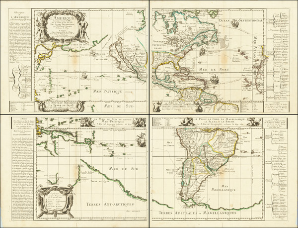 92-Western Hemisphere, Pacific, California as an Island and America Map By Pierre Du Val