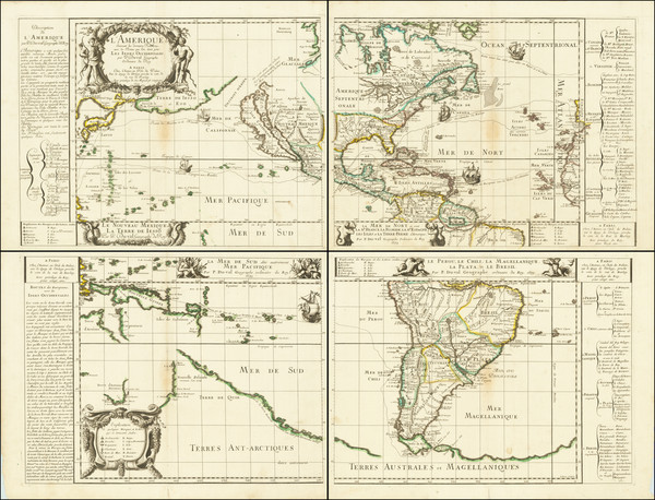 84-Western Hemisphere, Pacific, California as an Island and America Map By Pierre Du Val