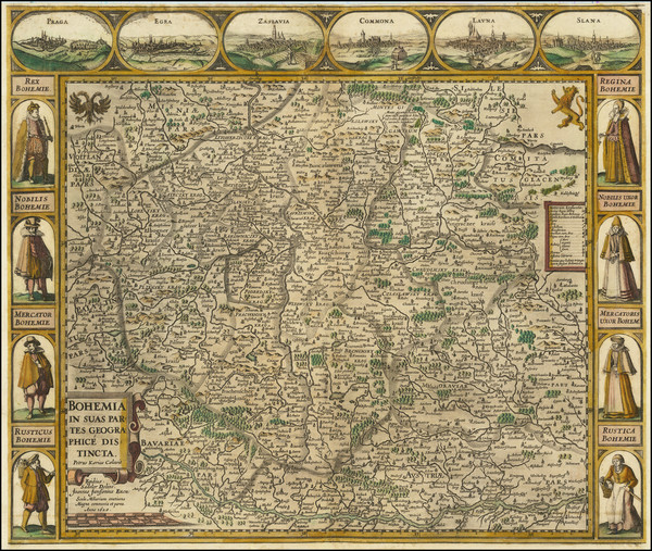 33-Czech Republic & Slovakia Map By Jan Jansson / Petrus Kaerius