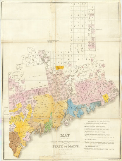 56-Maine Map By Moses Greenleaf