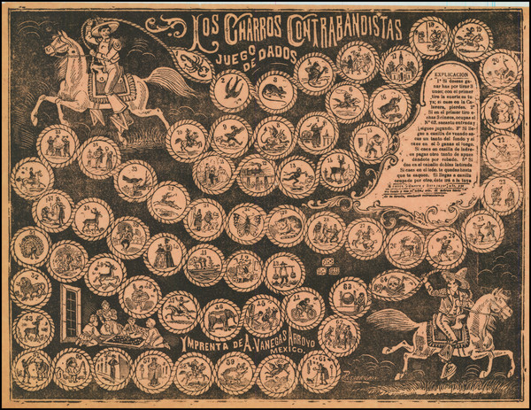 92-Mexico, Pictorial Maps and Curiosities Map By Jose Guadalupe Posada