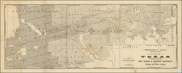 27-Texas Map By Woodward, Tiernan & Hale