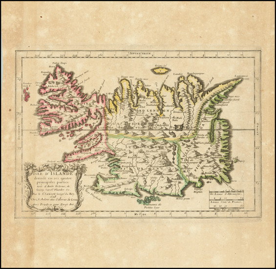 36-Iceland Map By Nicolas Sanson