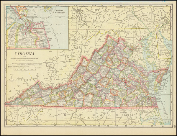 79-Virginia Map By George F. Cram