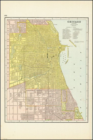 82-Chicago Map By George F. Cram