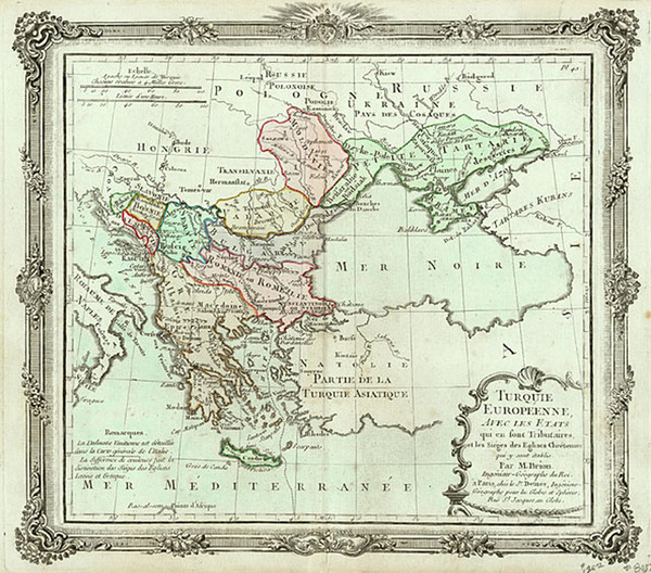 41-Europe, Russia, Balkans, Turkey and Greece Map By Louis Brion de la Tour