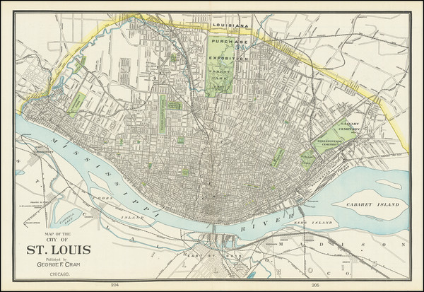 98-Missouri Map By George F. Cram