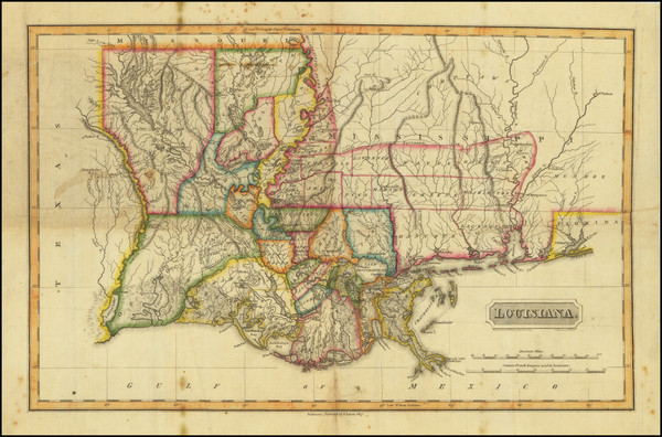 8-South, Louisiana, Alabama and Mississippi Map By Fielding Lucas Jr.