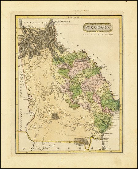 22-Georgia Map By Fielding Lucas Jr.