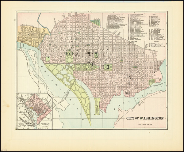 14-Washington, D.C. Map By George F. Cram