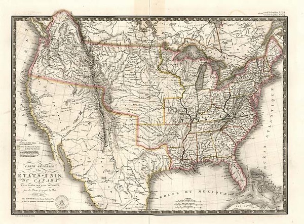 19-United States Map By Adrien-Hubert Brué