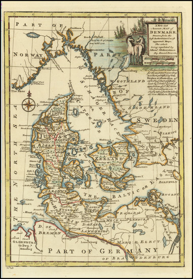 13-Denmark Map By Emanuel Bowen