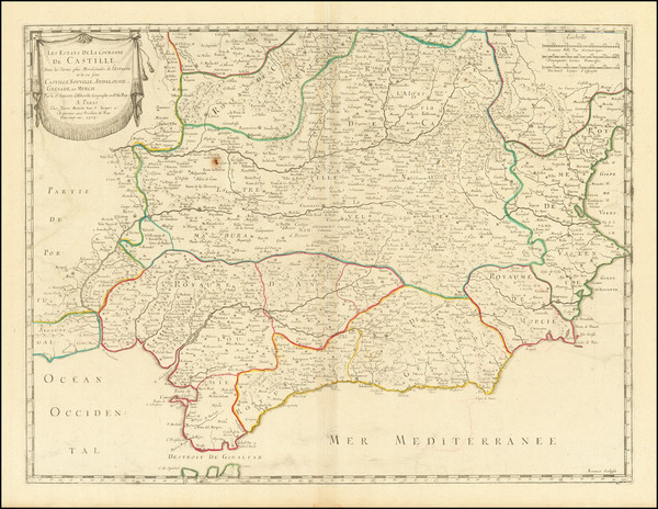 78-Spain Map By Nicolas Sanson