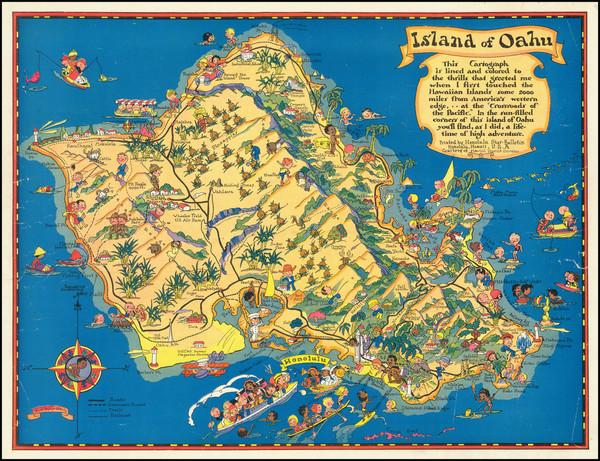 87-Hawaii, Hawaii and Pictorial Maps Map By Ruth Taylor White