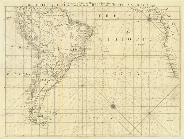 11-Atlantic Ocean, South America and West Africa Map By William Herbert