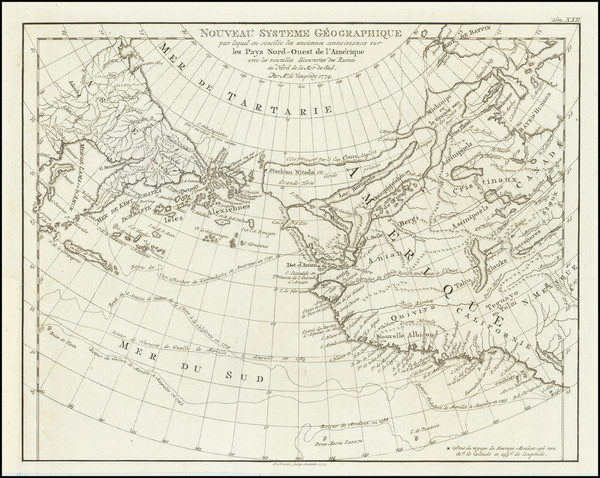 80-Polar Maps, Alaska, Pacific, Russia in Asia, Canada and Western Canada Map By Gilles Robert de 