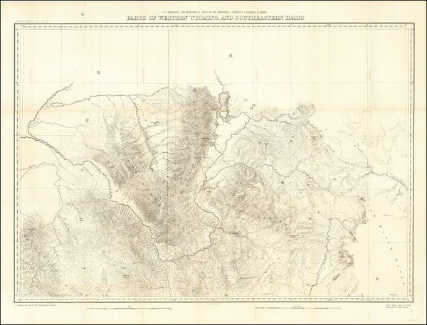 80-Rocky Mountains, Idaho and Wyoming Map By Ferdinand Vandeveer Hayden