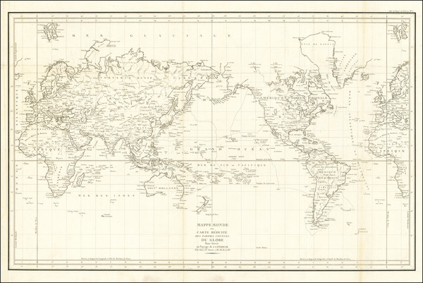 97-World Map By Jean Francois Galaup de La Perouse