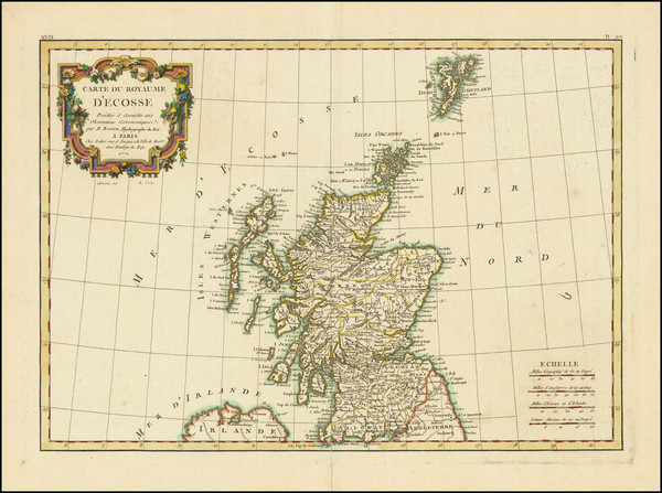 83-Scotland Map By Rigobert Bonne