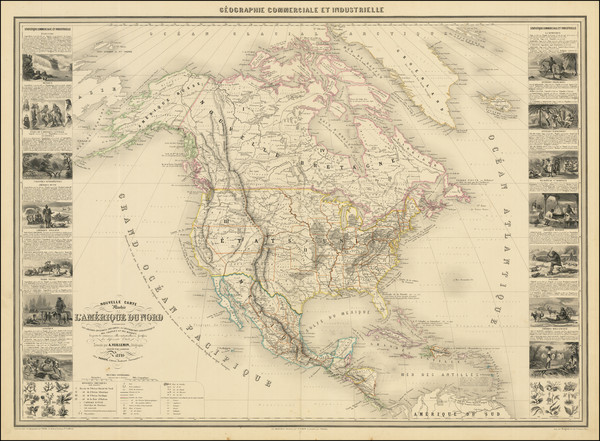 54-North America Map By Alexandre Vuillemin