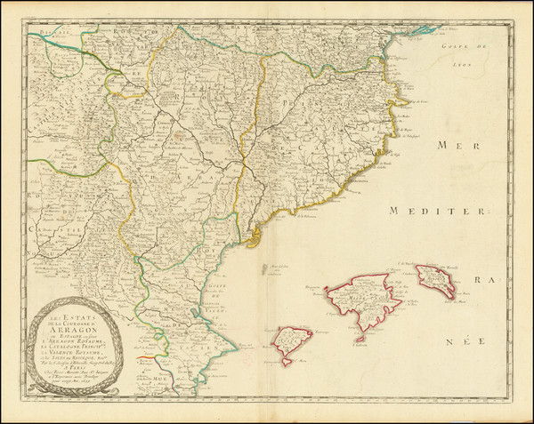 59-Spain and Balearic Islands Map By Nicolas Sanson