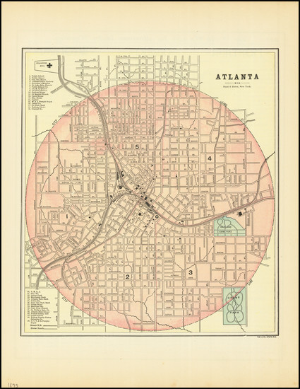 63-Georgia Map By George F. Cram