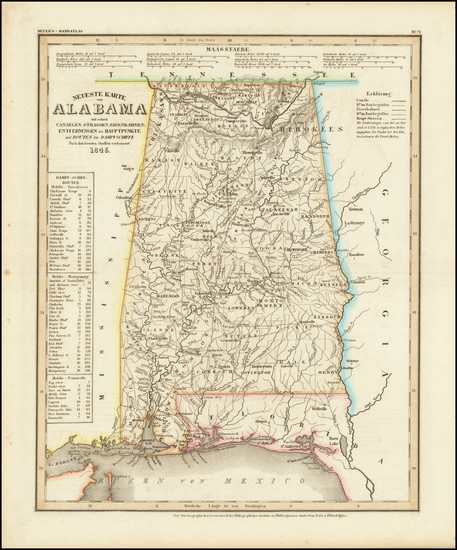 39-Alabama Map By Joseph Meyer  &  Carl Radefeld