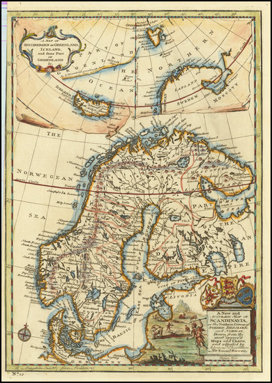 82-Scandinavia Map By Emanuel Bowen