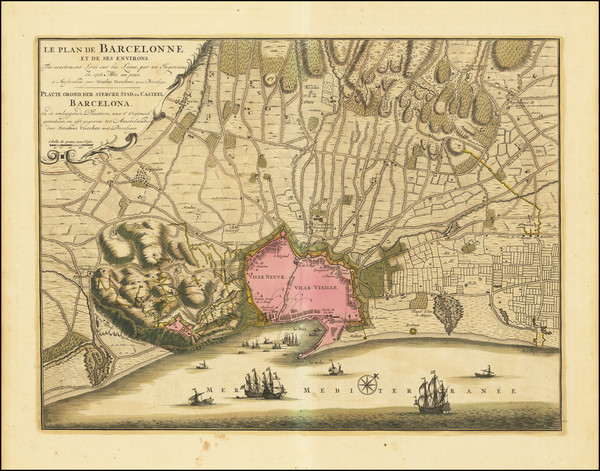 29-Catalonia and Spanish Cities Map By Nicolaes Visscher II