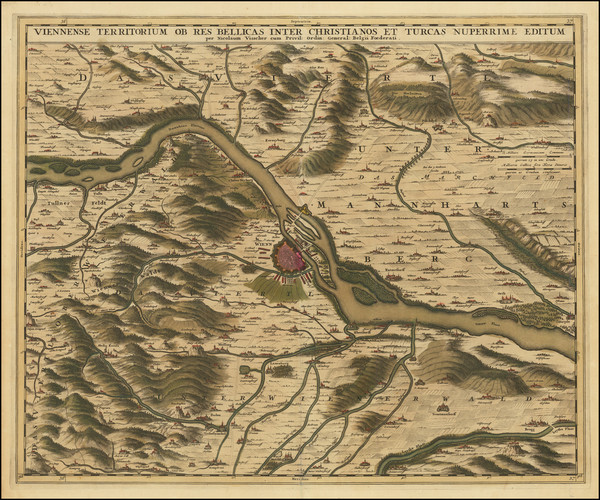 96-Austria Map By Nicolaes Visscher II