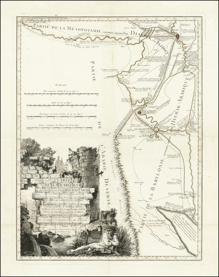 95-Middle East Map By Joseph Nicholas de L'Isle