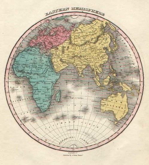 93-World and Eastern Hemisphere Map By Anthony Finley