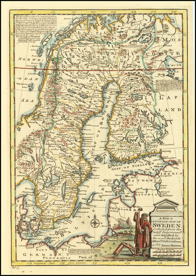 8-Scandinavia Map By Emanuel Bowen