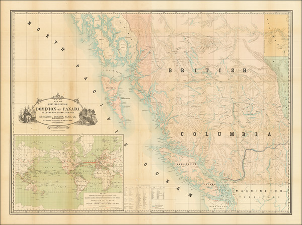 92-British Columbia Map By Frederic Newton Gisborne