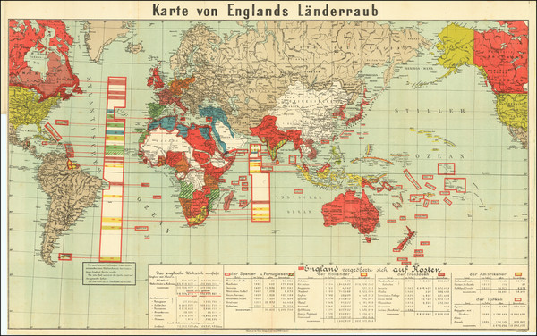 76-World, World War I and Germany Map By Pharus-Verlages G.m.B.H.