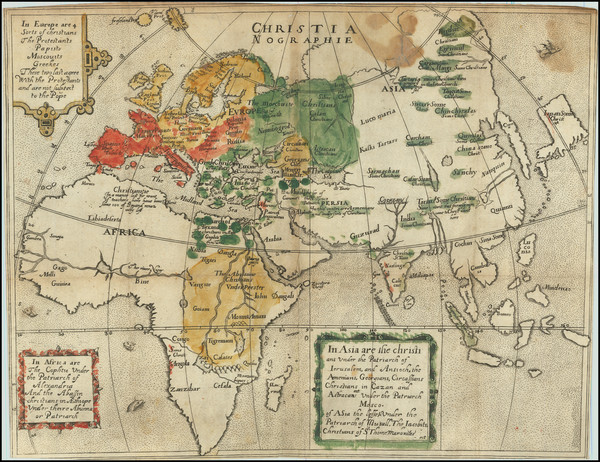 63-World, Europe, Asia and Africa Map By Ephraim Pagitt